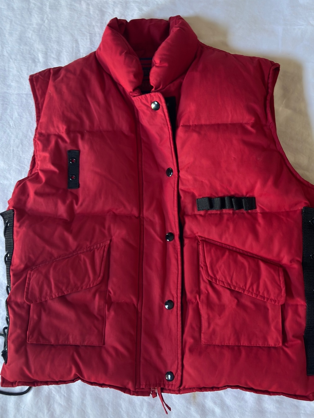 Vintage Twenty X By Wrangler Down Puffer Vest Men’s L Red Lace-Up Western